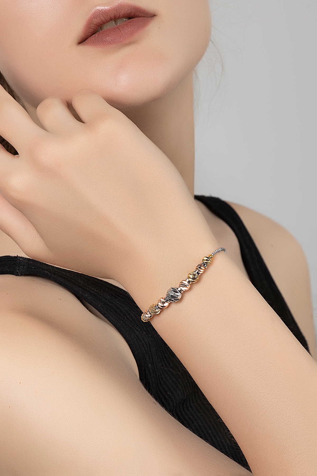 İki Inci Taşlı Görünümlü Kordon Kadın Kol Saati Dorika Bileklik Kombin Beyaz Gold Renk Pl-1531B1 Sarı Pl-1531B1