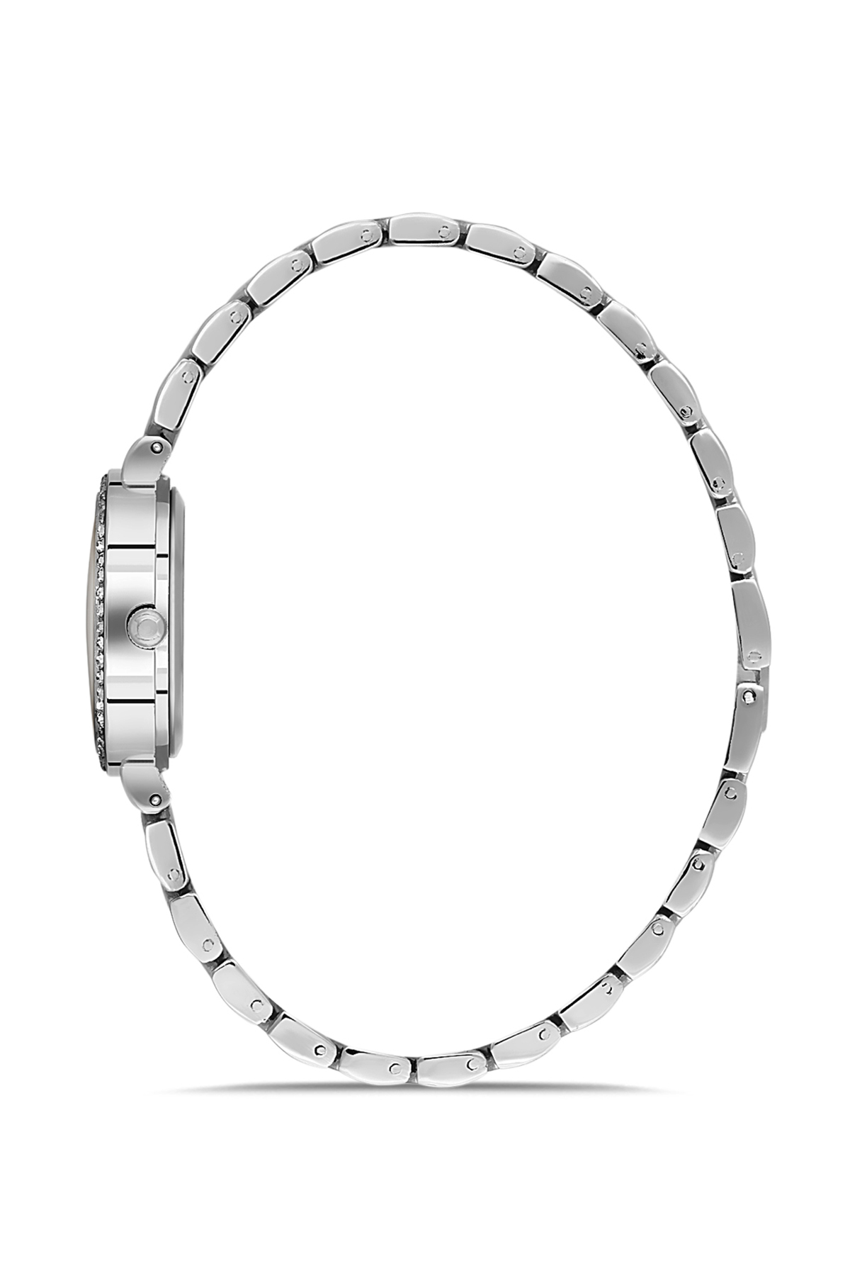 Lüx Taşlı Baklava Desen Kadın Kol Saati Dorika Bileklik Kombin Gümüş Renk Pl-1537B2 Gri Pl-1537B2