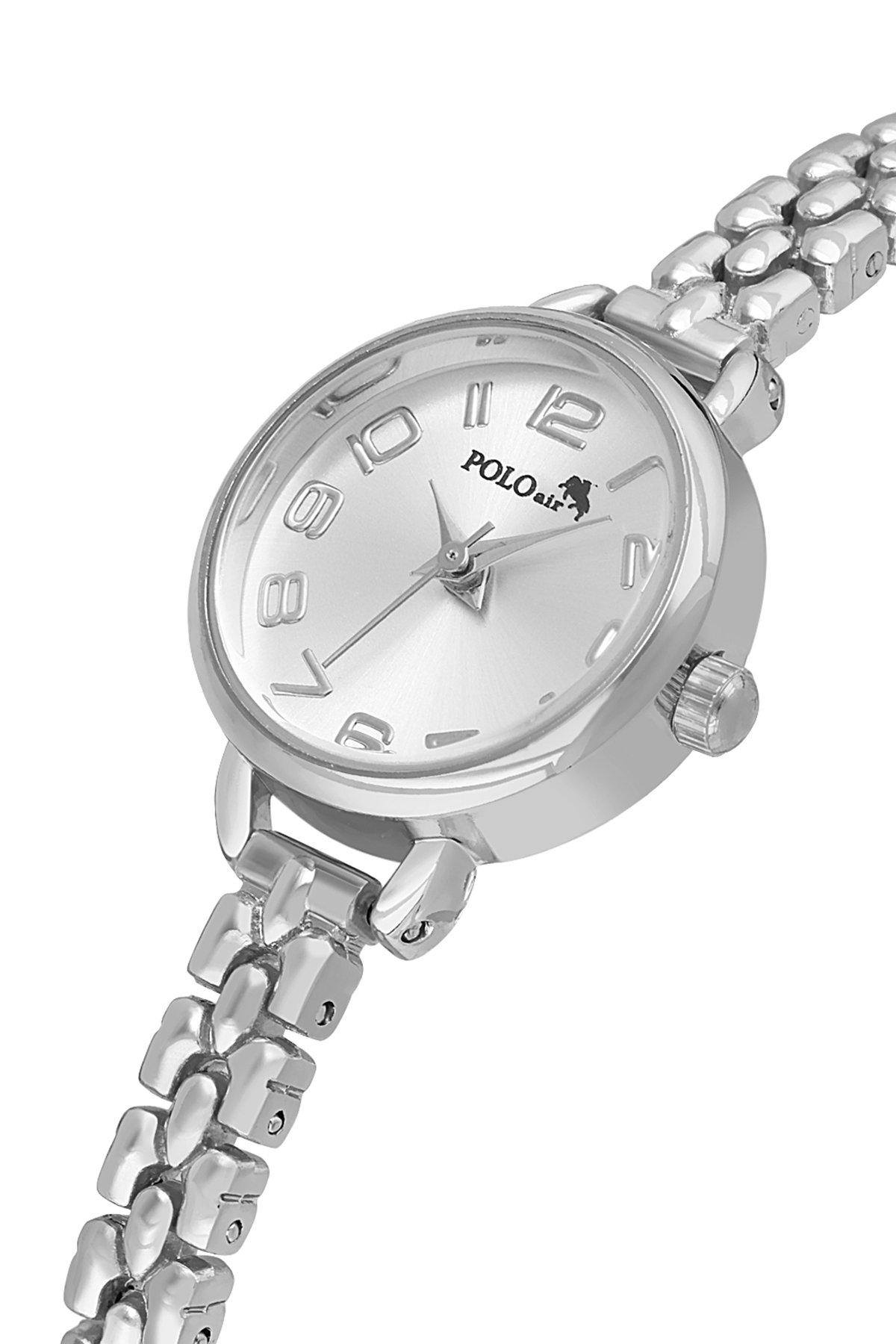 Minik Rakamlı Kadın Kol Saati Zirkon Taşlı Su Yolu Bileklik Kombin Gümüş Renk Pl-1541B2 Gri Pl-1541B2