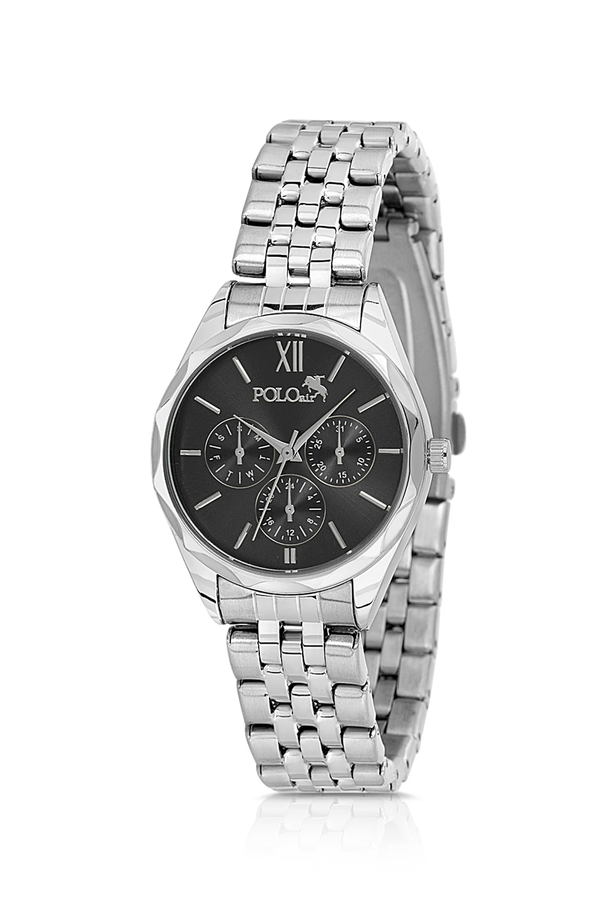 Spor Kadın Kol Saati Parfüm Seti Hediyelik Kutusunda Kombin Gümüş Siyah Renk St-2178S2 Siyah St-2178S2