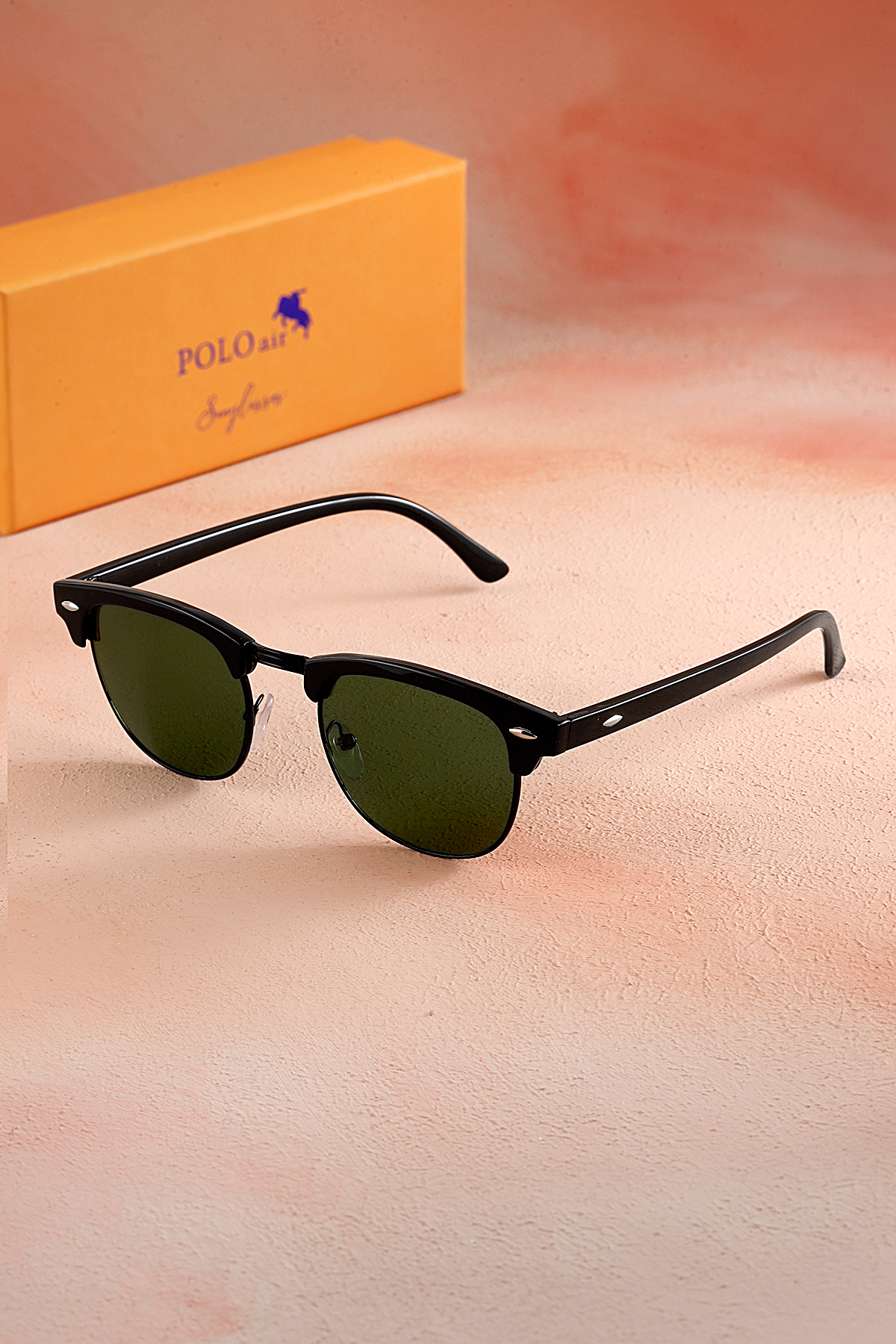 Unisex Güneş Gözlüğü Uv400 Koruma Bay Yeşil Renk Cam Ve Çerçeve Siyah Plg-2100C3 Yeşil Plg-2100C3