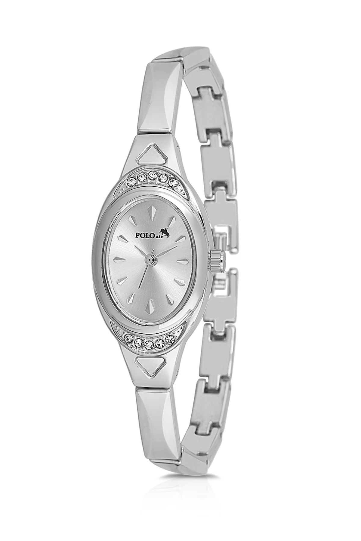 Vintage Kadın Kol Saati Zirkon Taşlı Su Yolu Bileklik Kombin Gümüş Renk Pl-1542B2 Gri Pl-1542B2