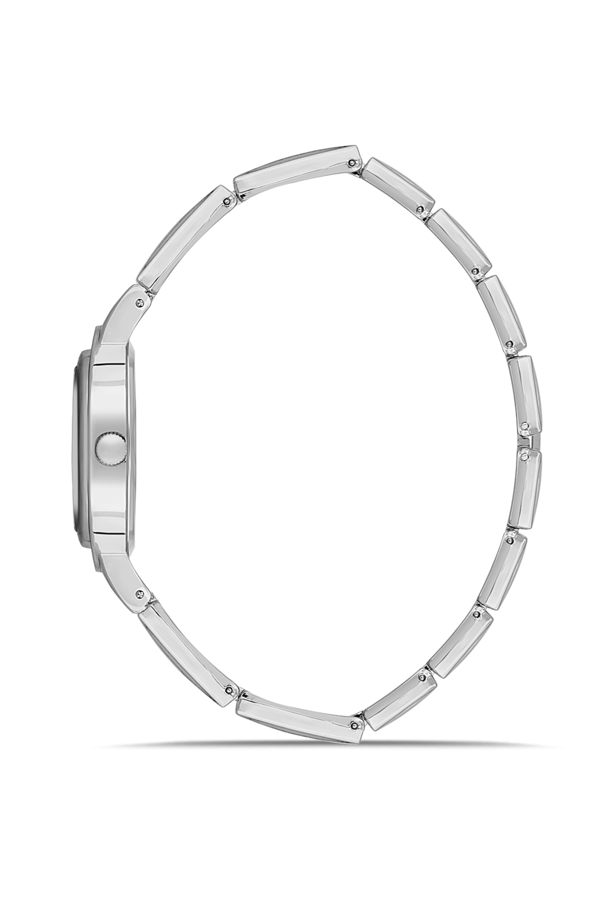 Vintage Kadın Kol Saati Zirkon Taşlı Su Yolu Bileklik Kombin Gümüş Renk Pl-1542B2 Gri Pl-1542B2