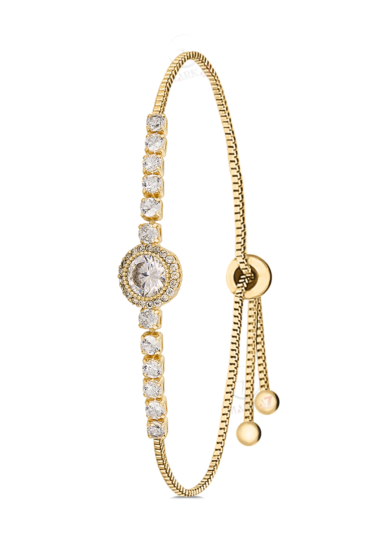 Vintage Kadın Kol Saati Zirkon Taşlı Yuvarlak Bileklik Kombin Gold Yeşil Renk Pl-1534B3 Yeşil Pl-1534B3