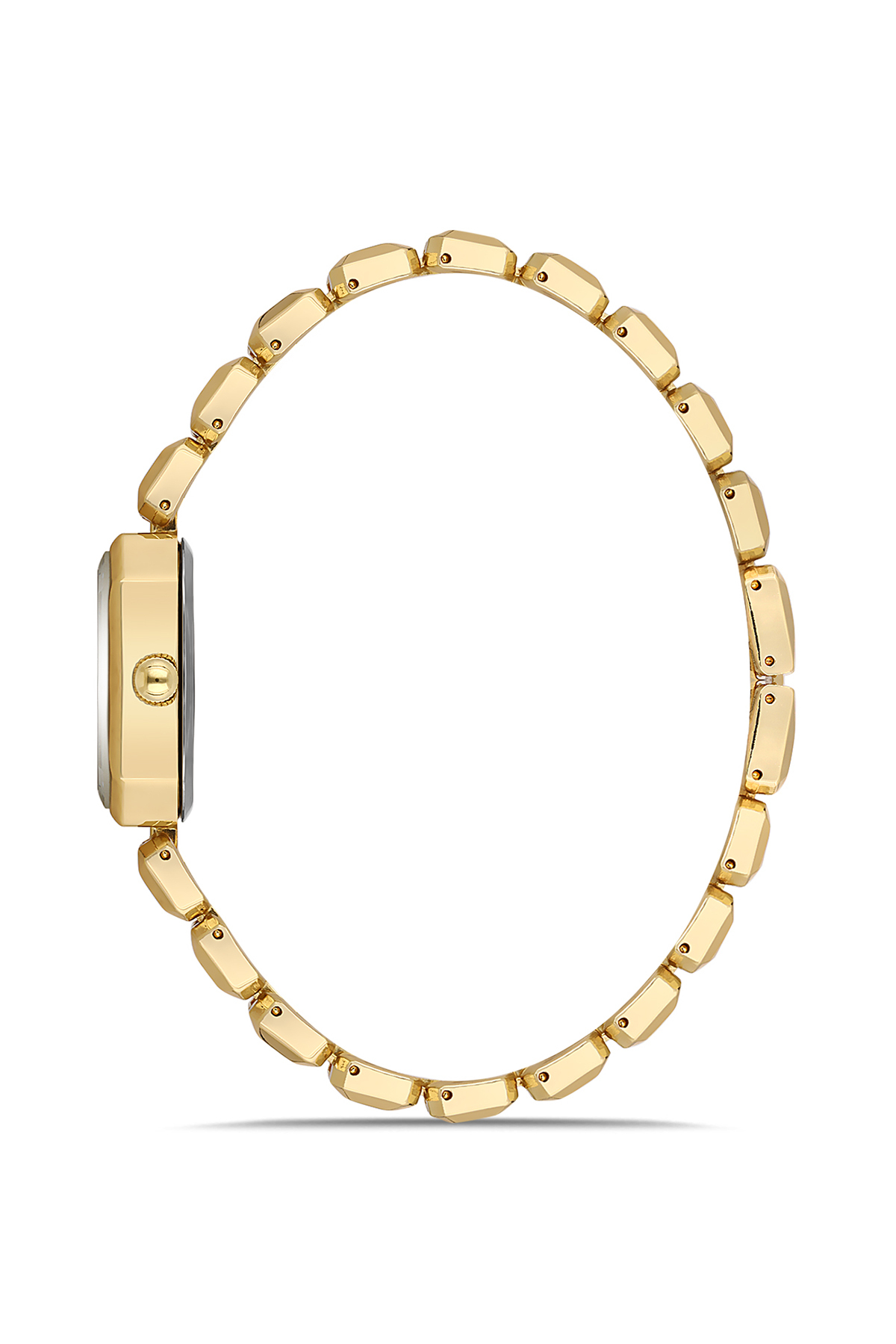 Zarif Dikdörtgen Kasa Kadın Kol Saati Zirkon Taşlı Baget Bileklik Kombin Gold Yeşil Renk Pl-1532B3 Yeşil Pl-1532B3