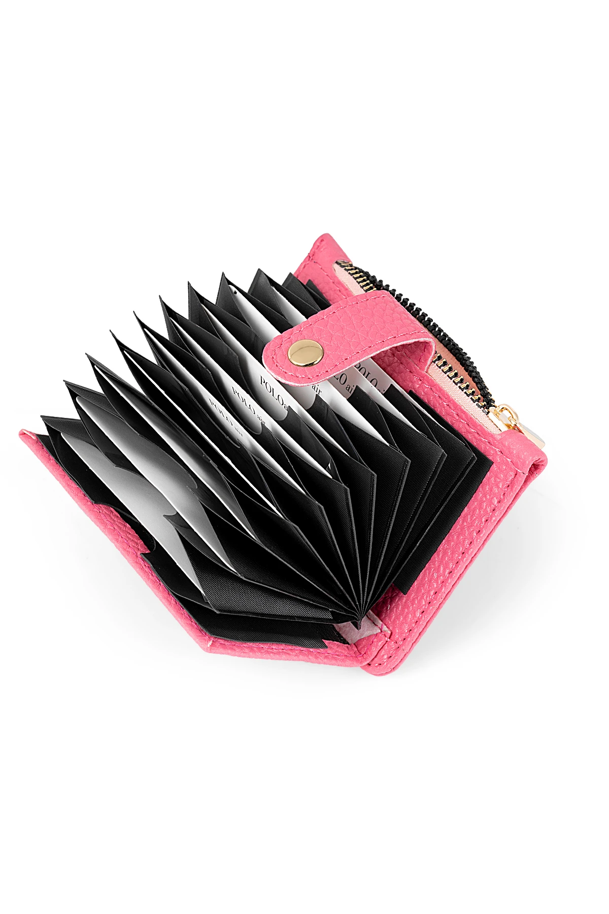 Fermuarlı Akordiyon Model Kartlık Pembe Renk Czn-710-P Pembe Czn-710-P