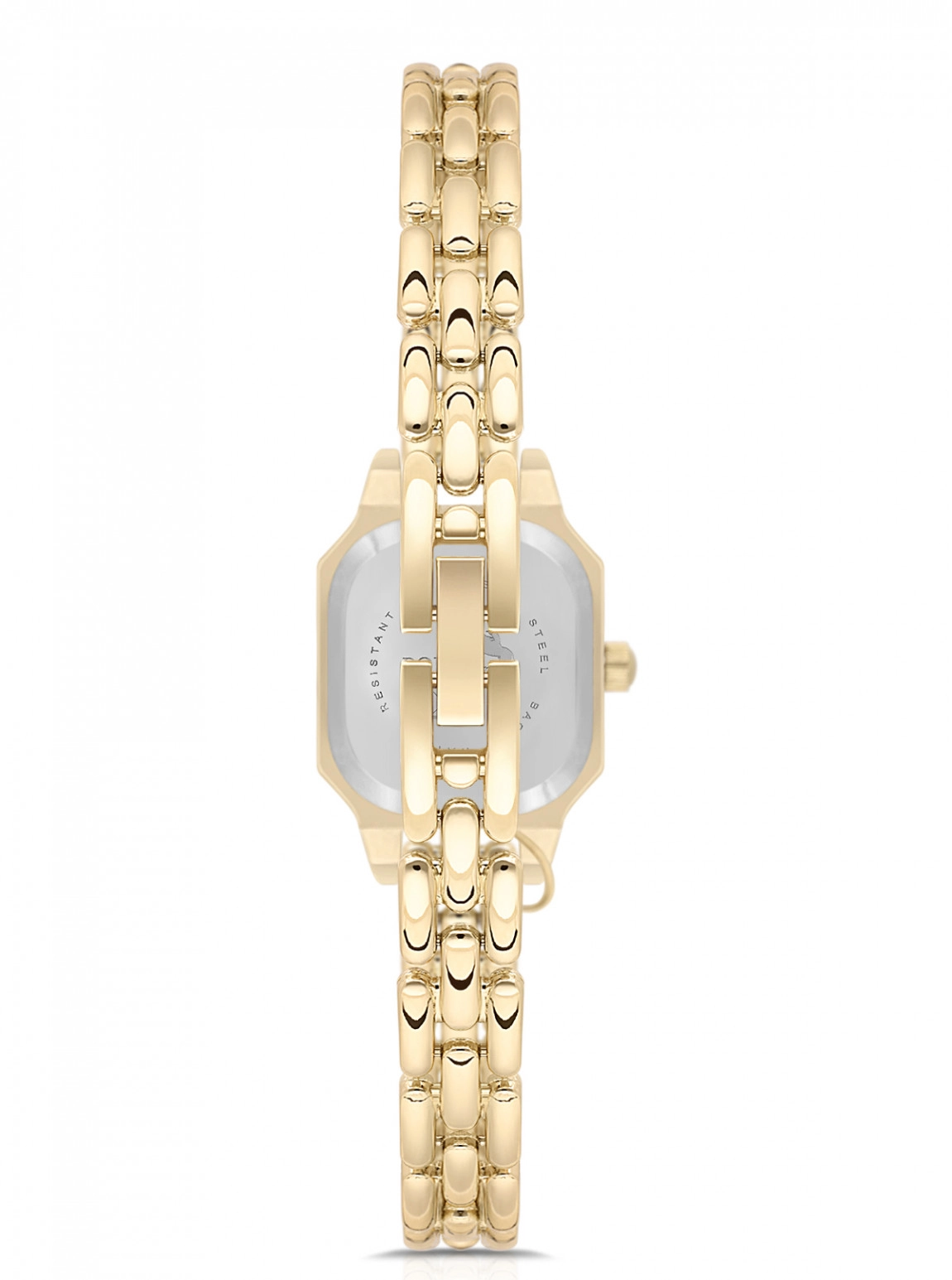 Kare Kasa Kalp Charmlı Kadın Kol Saati Gold Renk Pl-1604B1X