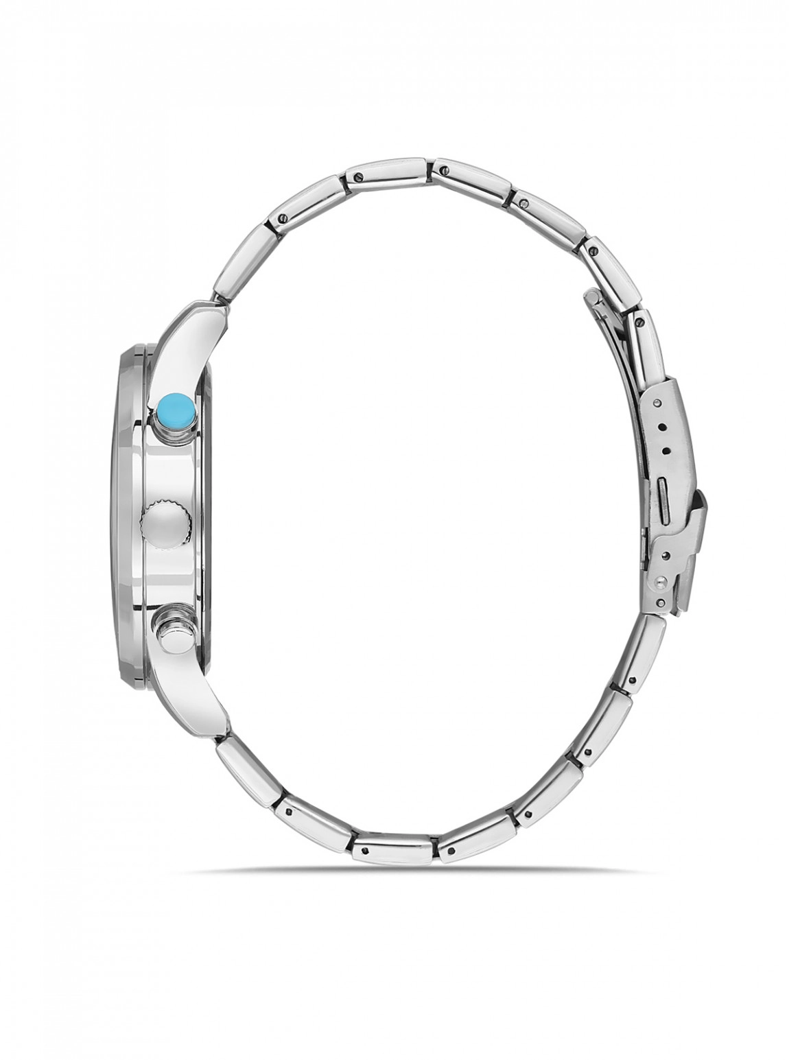 Klasik Metal Erkek Kol Saati Gümüş Lacivert Renk Pl-0975E2X