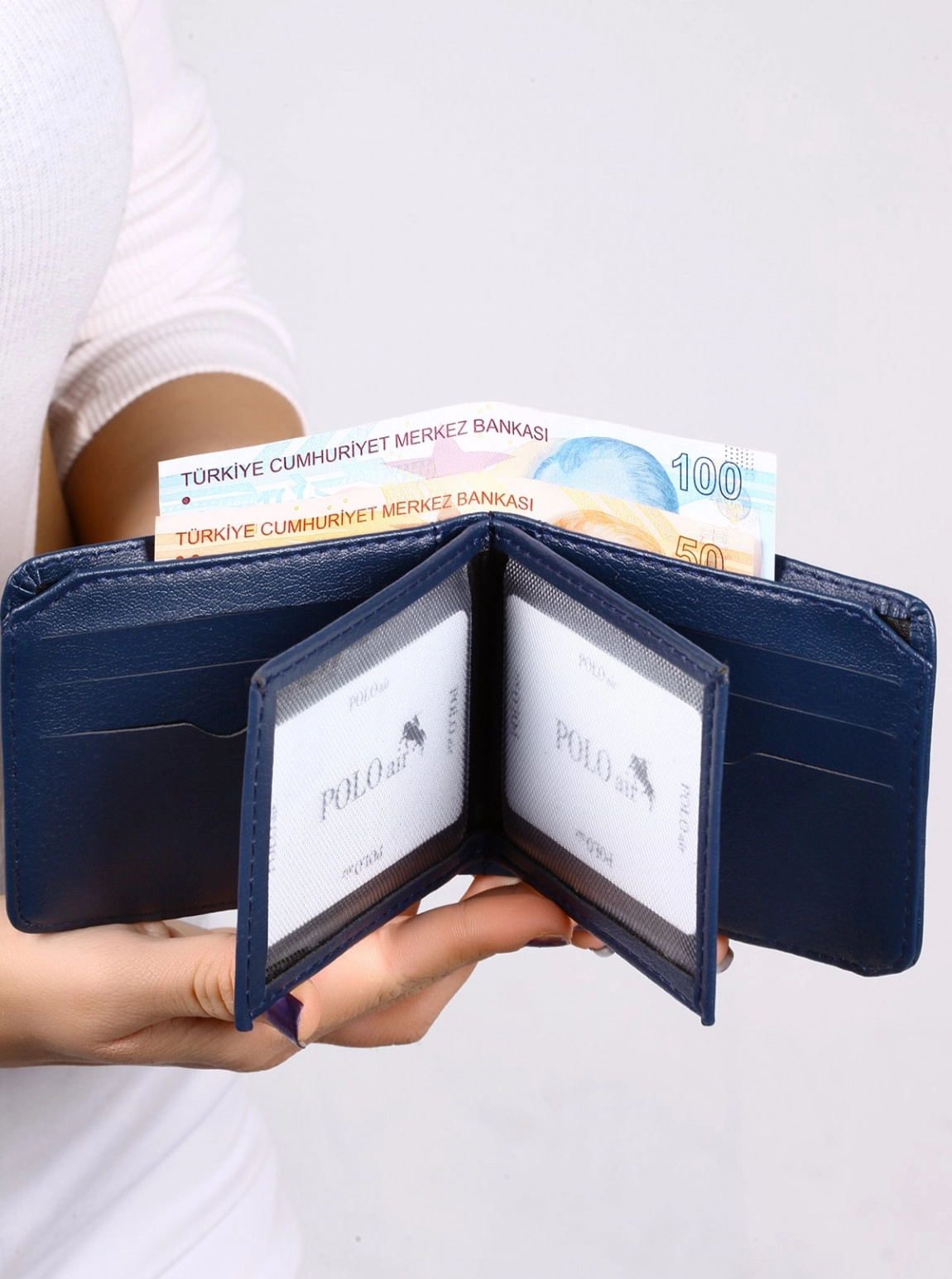 Kutulu Lacivert Klasik Erkek Cüzdan Kemer Kartlık Benzinli Çakmak Seti
