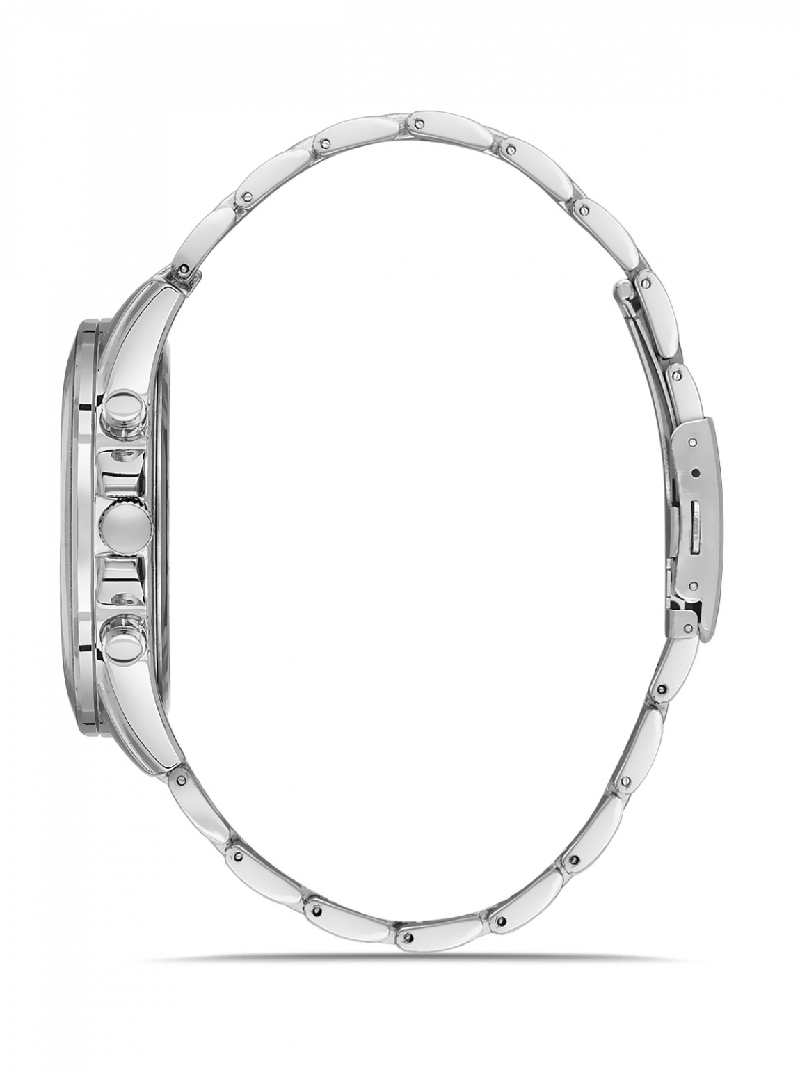 Lüx Metal Erkek Kol Saati Gümüş Siyah Renk Pl-0971E5X