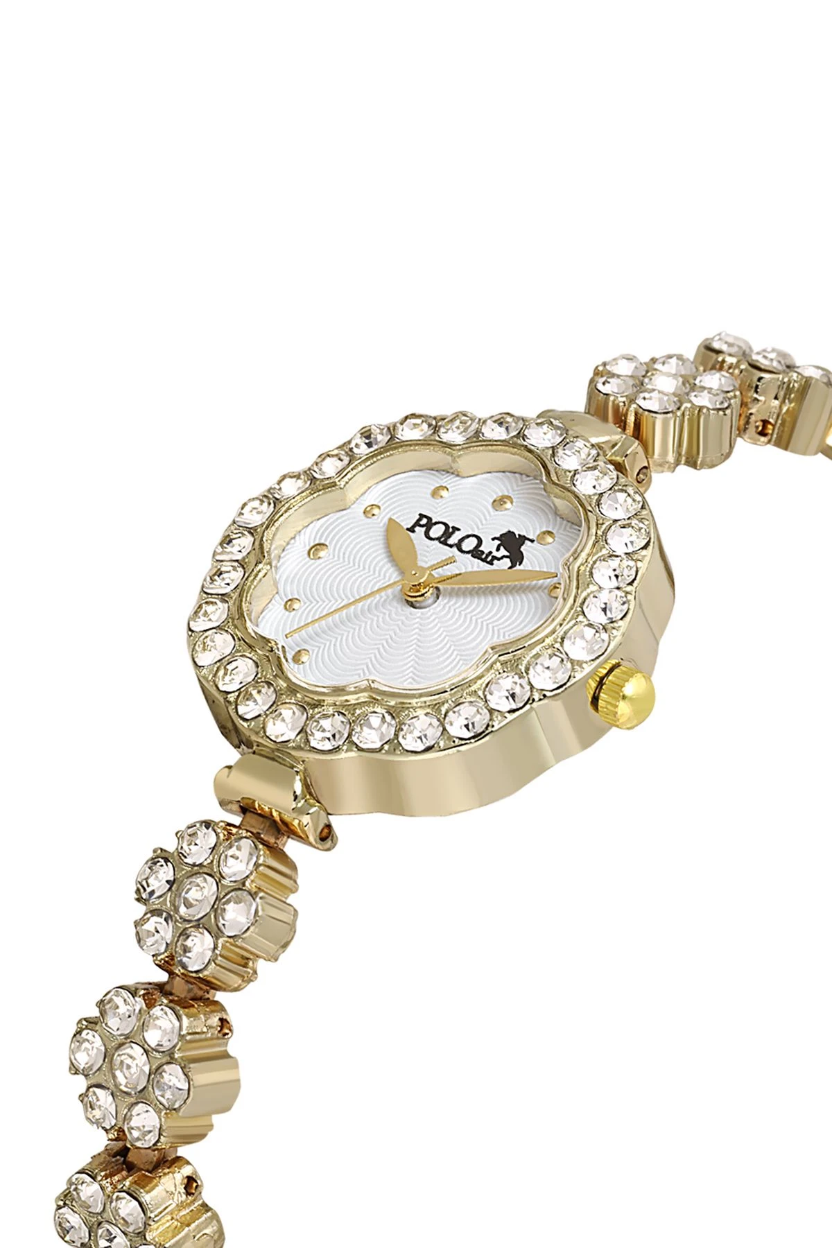 Lüx Taşlı Vintage Kadın Kol Saati Zirkon Taşlı 5 Taş Bileklik Kombin Gold Pl-1500B1 Gold Pl-1500B1