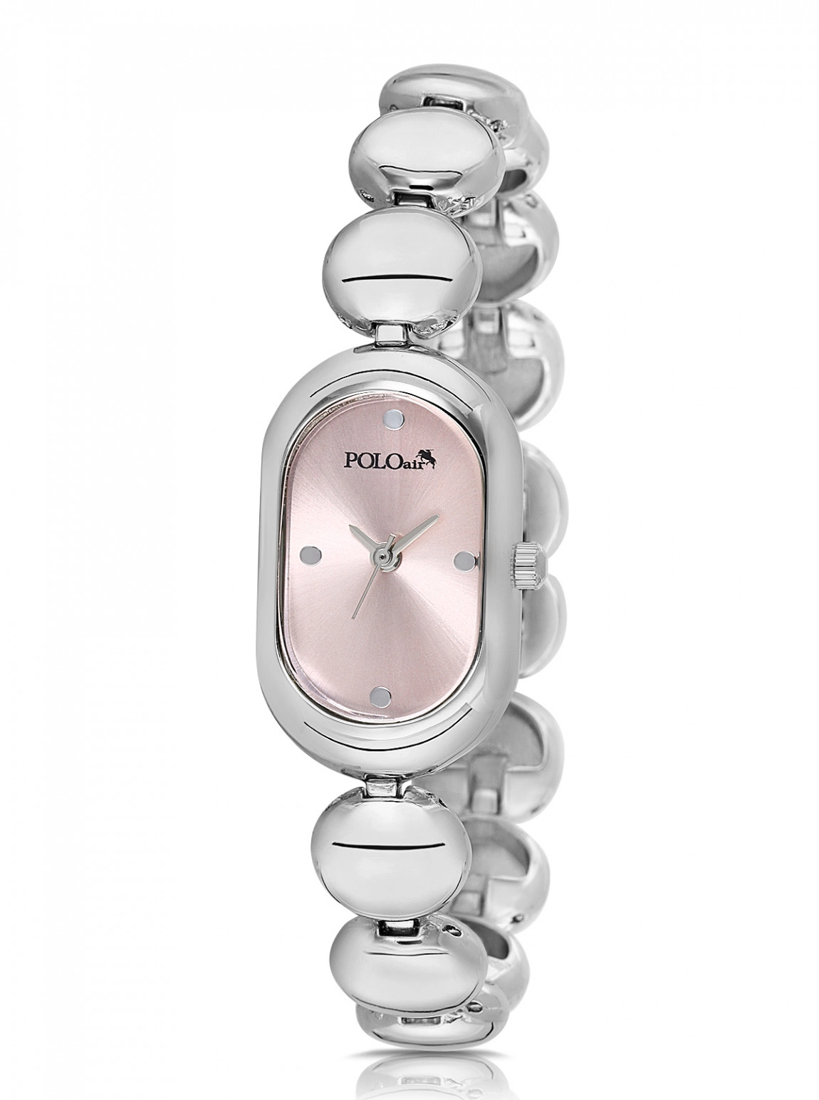 Oval Kasa Kadın Kol Saati Gümüş Pembe Renk Pl-1596B4X