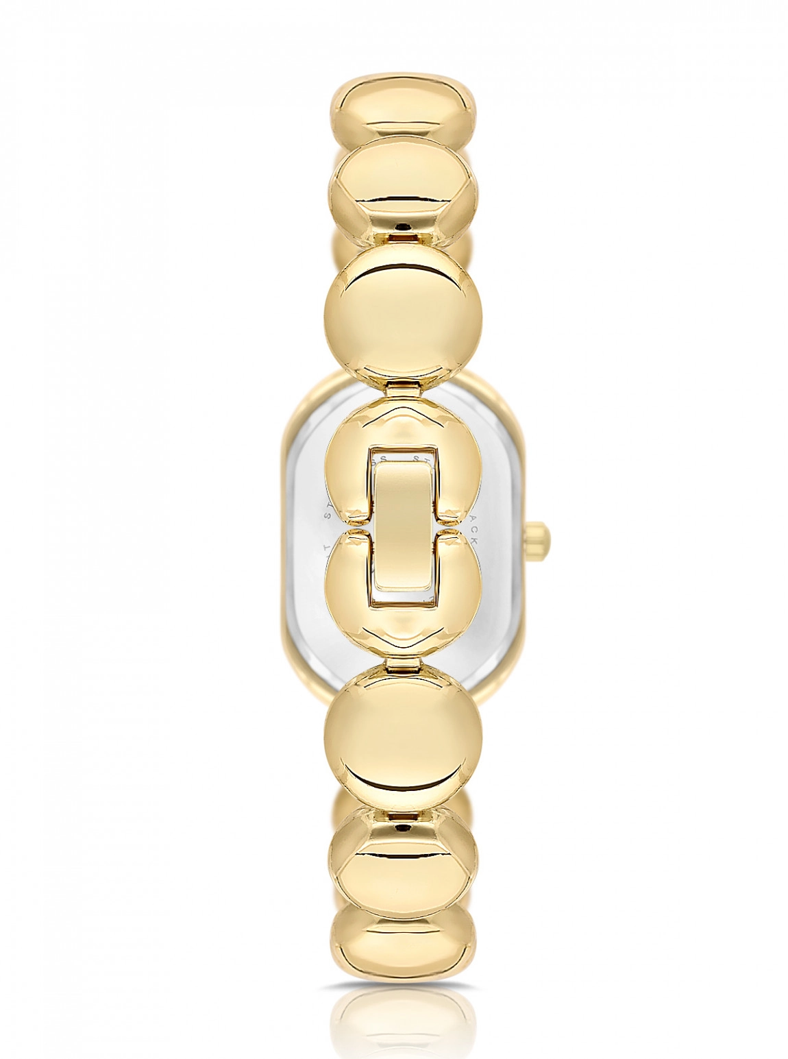 Oval Kasa Kadın Kol Saati Ve Dorika Bileklik Kombin Gold Renk Pl-1596B1