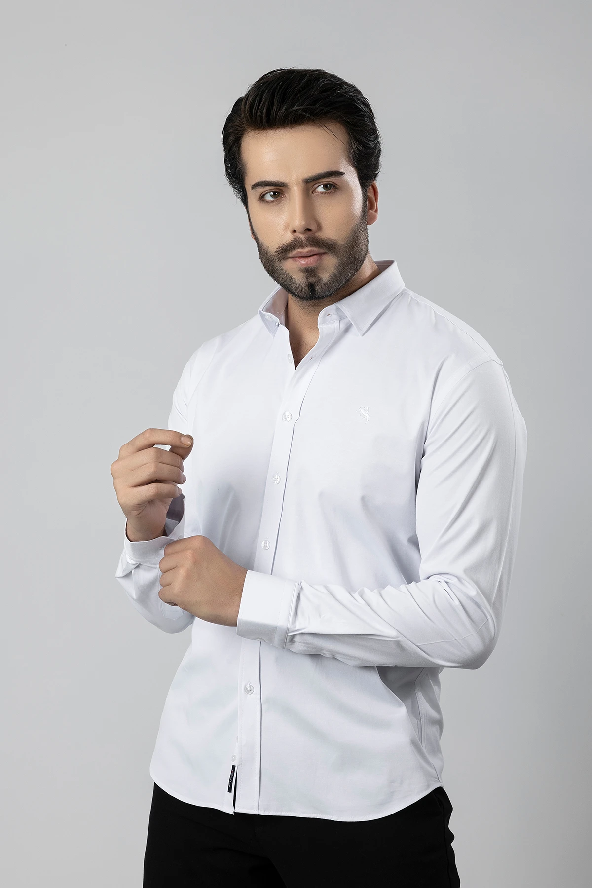 POLO AİR ERKEK UZUN KOL GÖMLEK SLİMFİT LİKRALI KUMAŞ PA-179 BEYAZ RENK PA-179-BXL