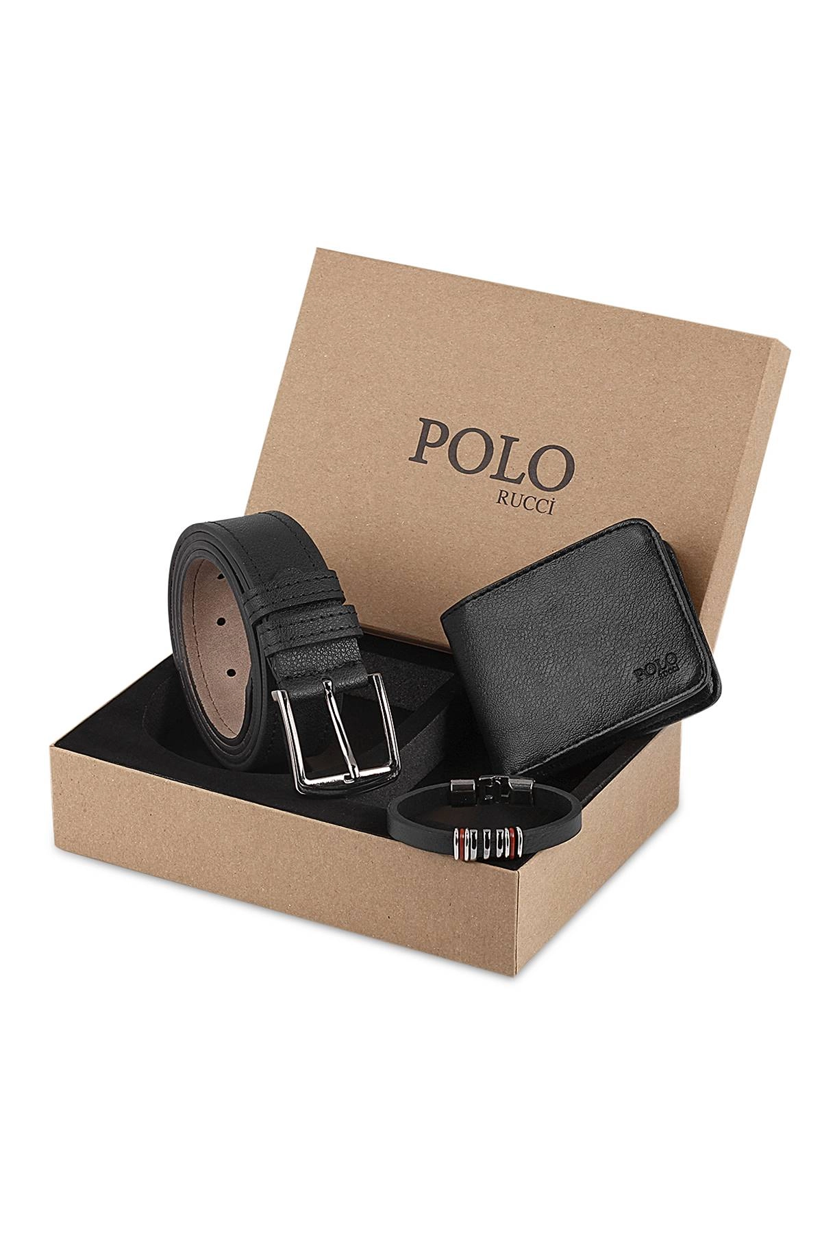 Polo Rucci Kapıda Ödeme Erkek Hediye Paketli Kişiye Özel Bileklik       SETE-3016-SB