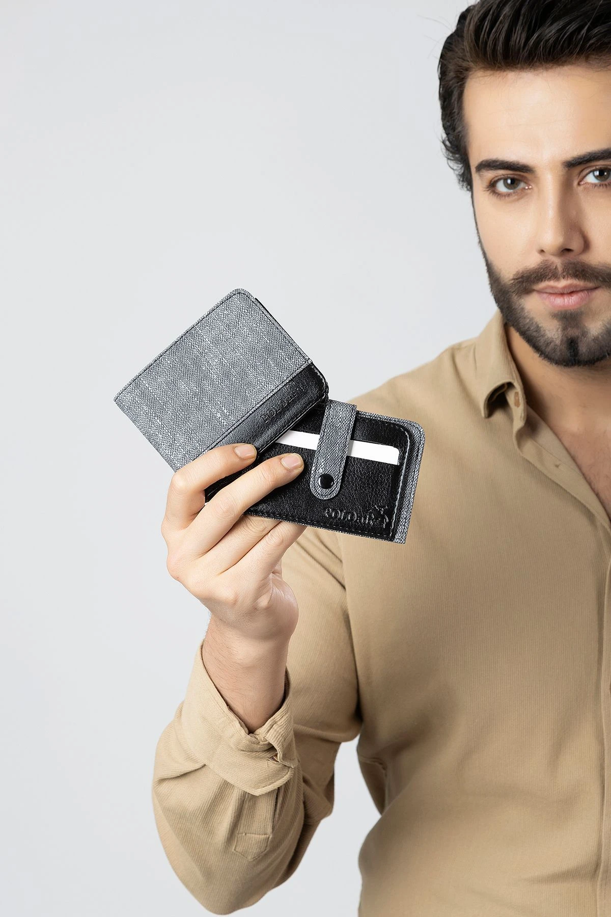 Spor Erkek Kol Saati Cüzdan Kemer Kartlık Parfüm Kombin Gri Siyah Renk Pl-0986E3 Gri-Siyah Pl-0986E3