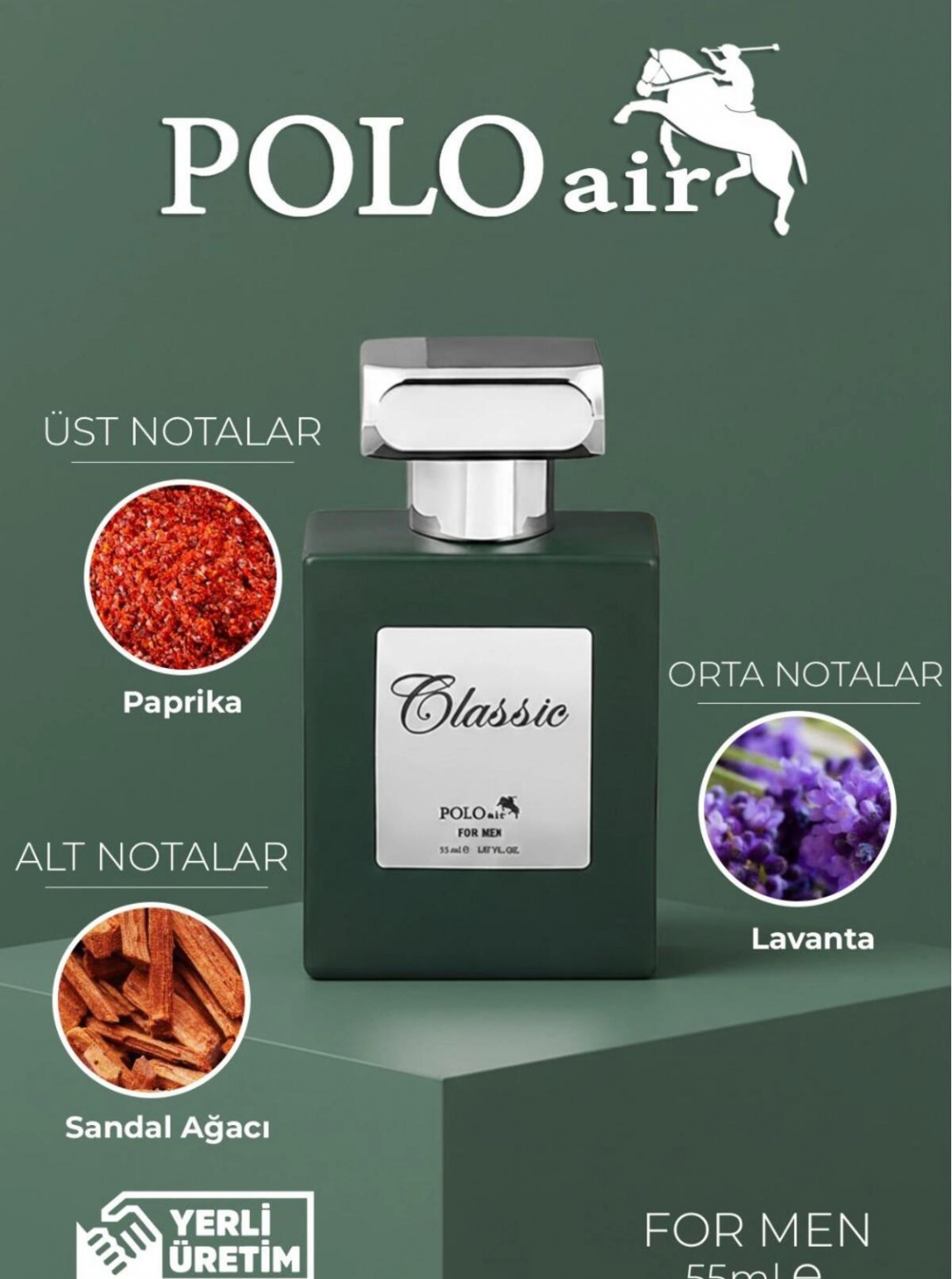 Takvimli Dikdörtgen Kasa Hasır Metal Kordon Erkek Kol Saati Ve 55 Ml Parfüm Gümüş Yeşil Renk St-5022E5