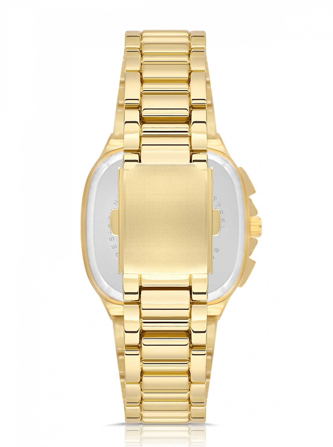 Takvimli Kare Kasa Erkek Kol Saati Gold Siyah Renk Pl-7086E6X