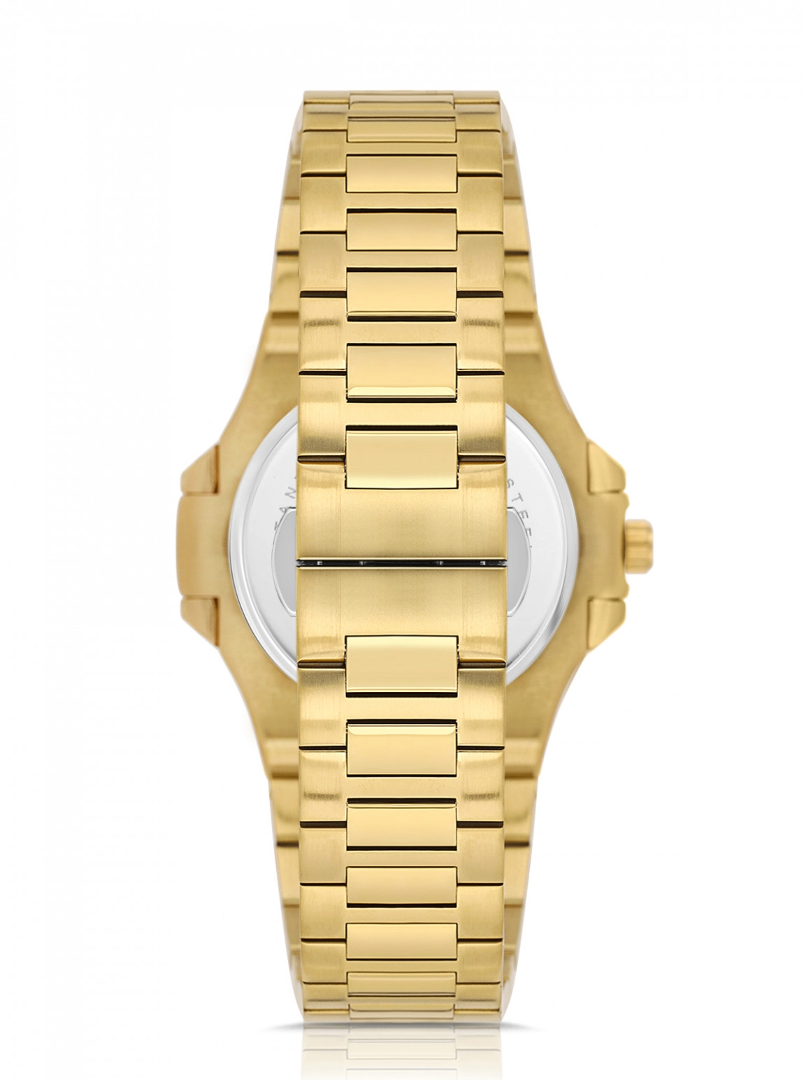 Takvimli Premium Çift Klipsli Erkek Kol Saati Gold Siyah Renk Pl-7089E5X