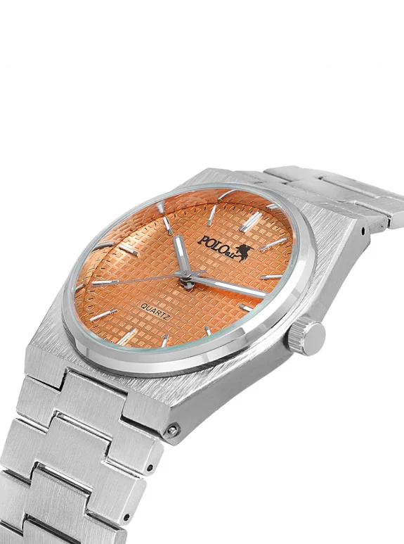 Polo Air Lüx Erkek Kol Saati Gümüş-Turuncu PL-0860E3x