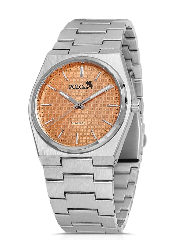 Polo Air Lüx Erkek Kol Saati Gümüş-Turuncu PL-0860E3x