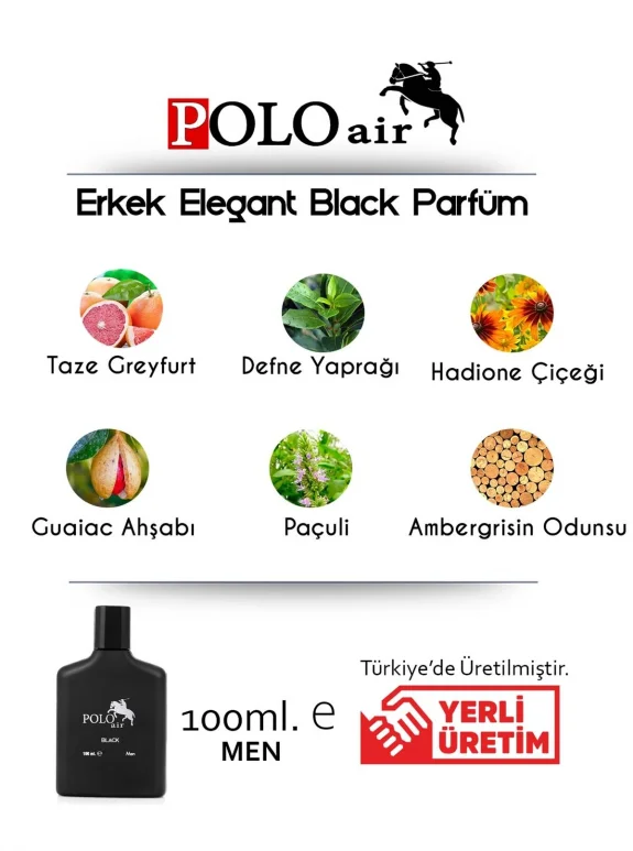 Odunsu Kokulu Polo Air Erkek Parfümü Hediye Paketli PLP-2021E-01