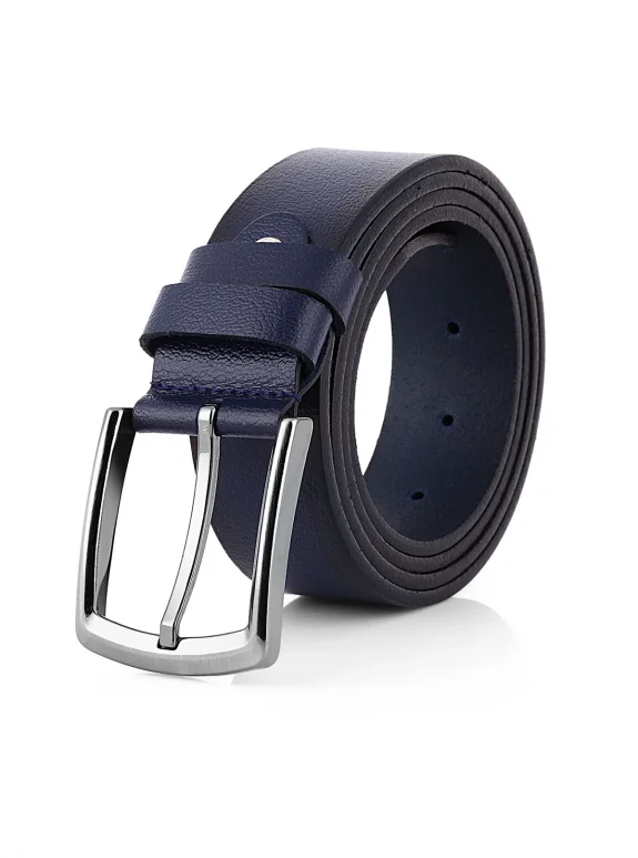 Erkek %100 Hakiki Deri Cüzdan Kartlık Kemer Anahtarlık Kombin Set Lacivert Renk Hm-8003-L Lacivert Hm-8003-L