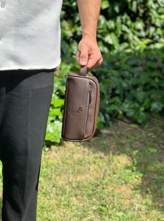 Erkek El Çantası Cüzdan Kemer Set Kahverengi Kombin N-31-K Kahverengi N-31-K
