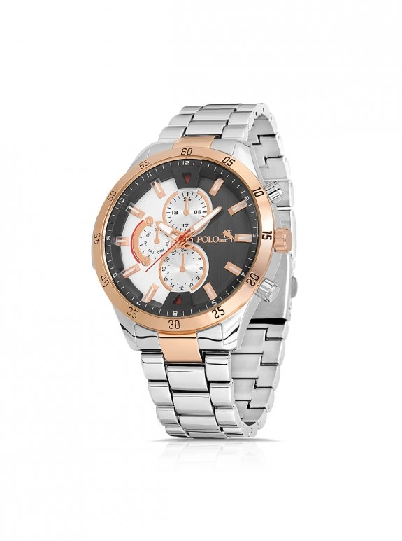 Erkek Kol Saati Gümüş-Rose Renk Pl-0790Ex