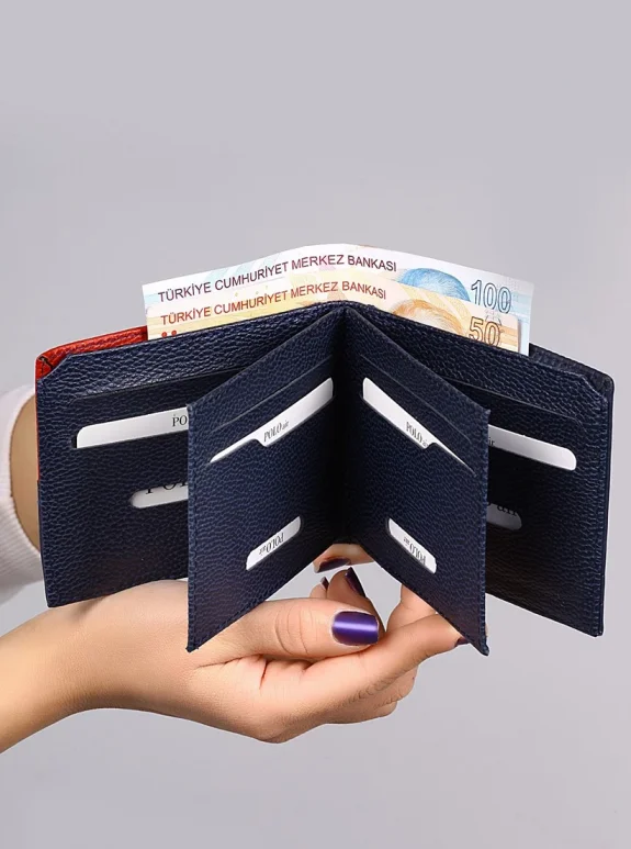 Erkek Kombin Set Kol Saati Cüzdan Kartlık Kemer Çakmak Özel Kutusunda Lacivert Set PL-0794E2 PL-0794E2