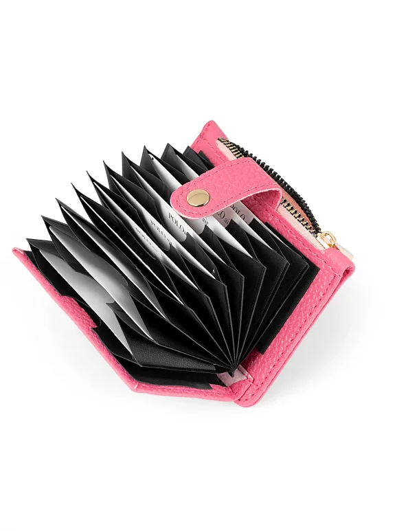 Fermuarlı Akordiyon Model Kartlık Pembe Renk Czn-710-P Pembe Czn-710-P