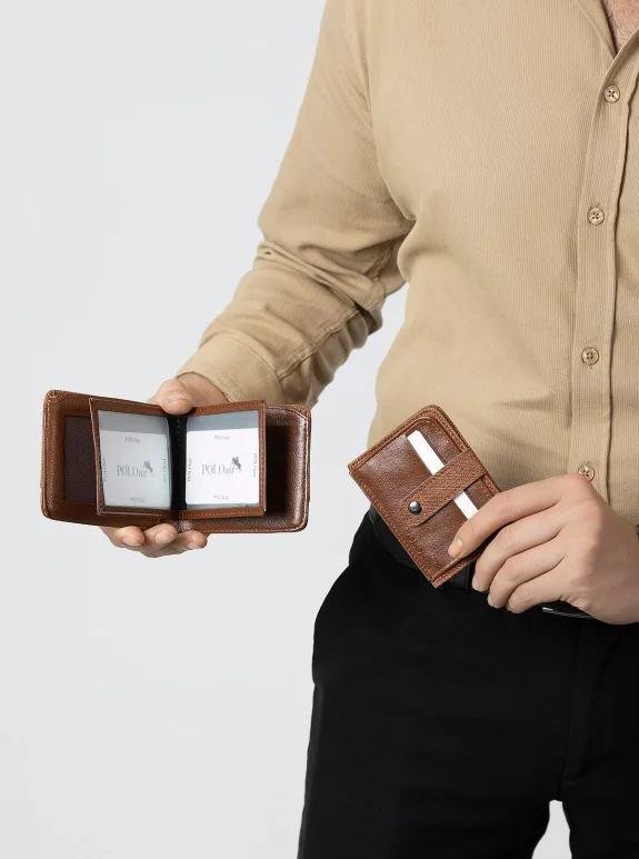Hediyelik Kutusunda Erkek Set Kombin Kemer Cüzdan Kartlık Parfüm Kol Saati Taba Set Pl-0971E4 Taba-Gümüş Pl-0971E4