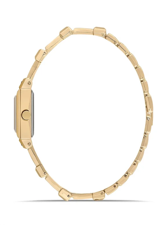 Kare Kasa Taşlı Kordon Kadın Kol Saati Gold Renk Pl-1543B1X Gold Pl-1543B1X