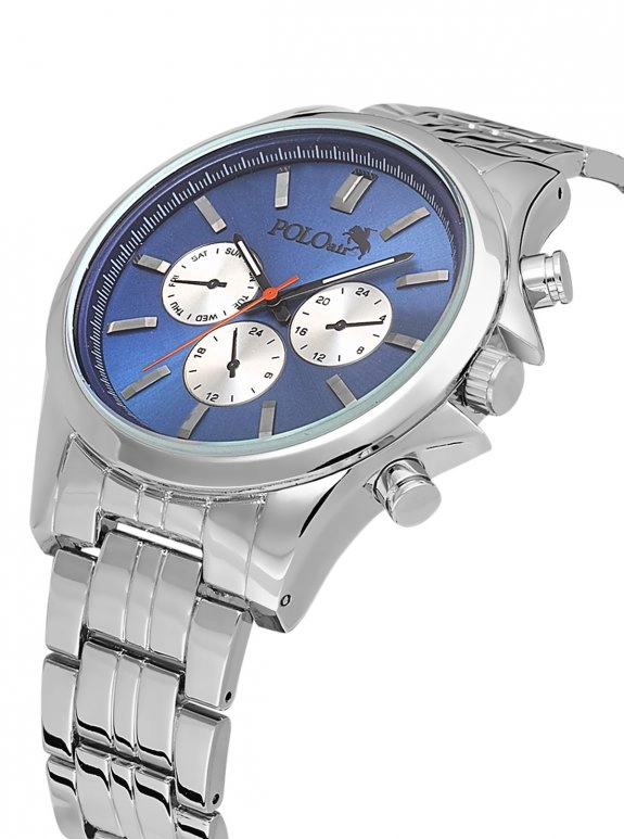 Klasik Erkek Kol Saati Gümüş Lacivert Renk Pl-0997E2X