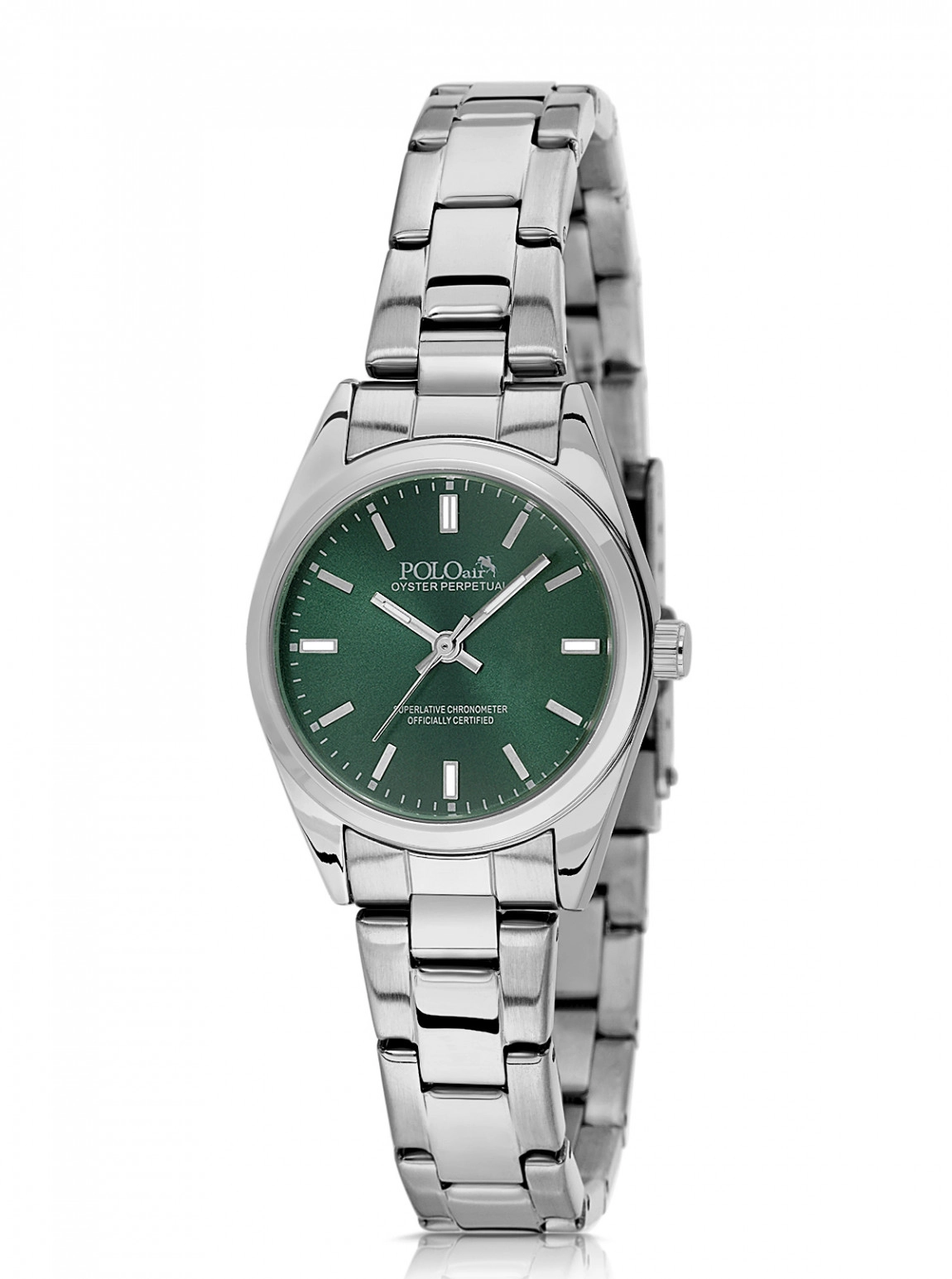 Klasik Kadın Kol Saati Gümüş Yeşil Renk Pl-1610B4X