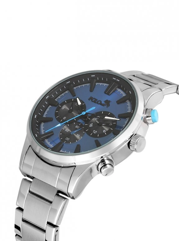 Klasik Metal Erkek Kol Saati Gümüş Lacivert Renk Pl-0975E2X