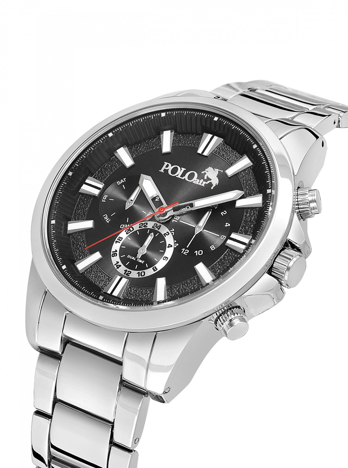 Klasik Metal Kasa Erkek Kol Saati Ve 55 Ml Parfüm Seti Gümüş Siyah Renk St-5030E4