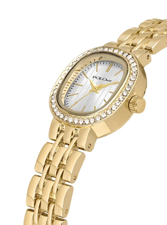 Lüx Taşlı Kadın Kol Saati Xoxo Bileklik Gold Renk Pl-1573B1 Altın Pl-1573B1