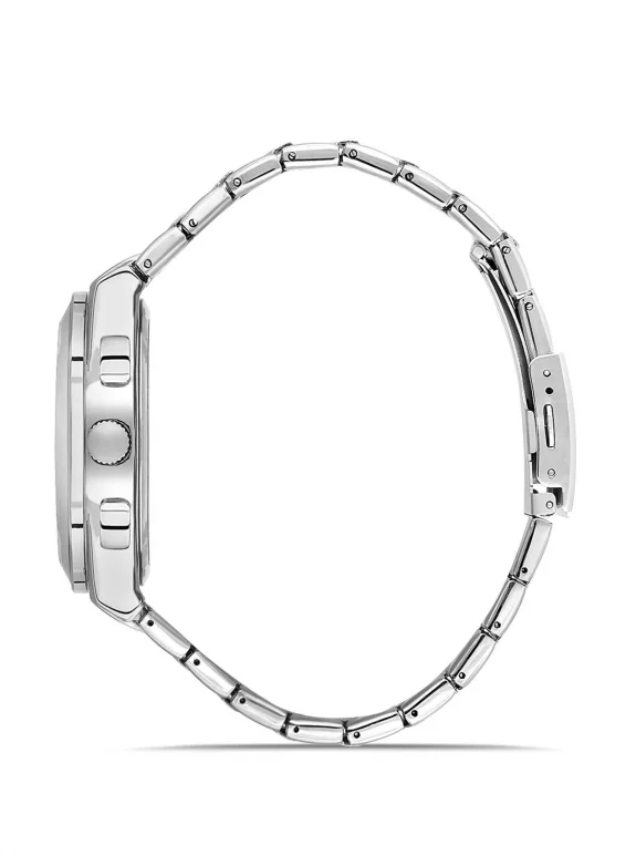 Metal Kasa Erkek Kol Saati Gümüş Koyu Yeşil Renk Pl-0990E4X Koyu Yeşil-Gümüş Pl-0990E4X