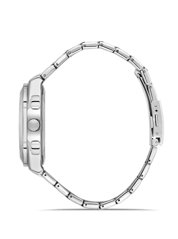 Metal Kasa Erkek Kol Saati Gümüş Lacivert Renk Pl-0990E2X Lacivert-Gümüş Pl-0990E2X