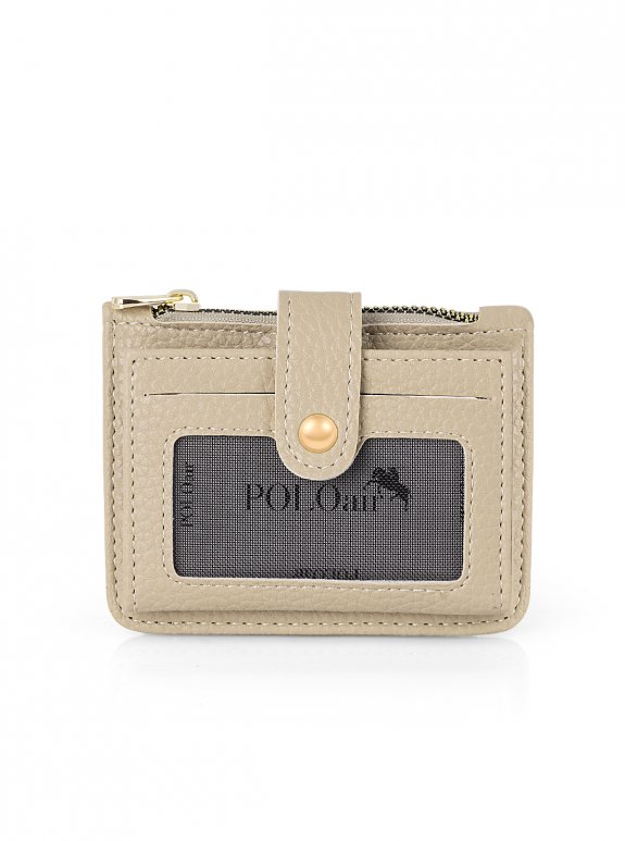 Oval Kasa Kadın Kol Saati Ve Fermuarlı Akordiyon Model Kartlık Kombin Seti Gold Renk St-2233S1