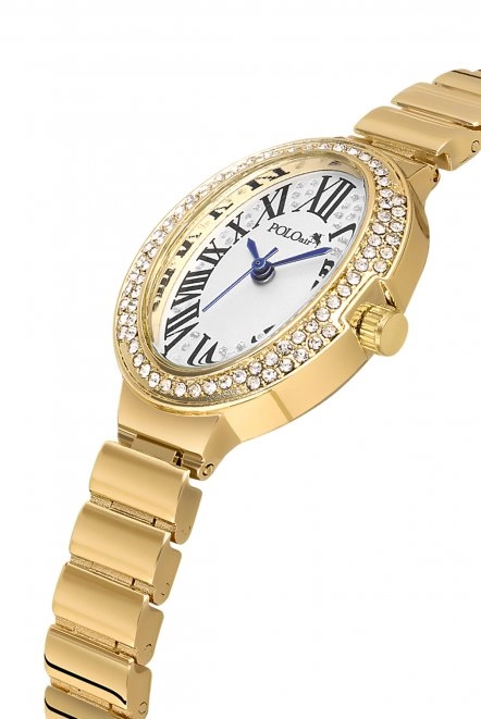 Oval Kasa Romen Rakamlı Kadın Kol Saati Gold Renk Pl-1568B1X Altın Pl-1568B1X