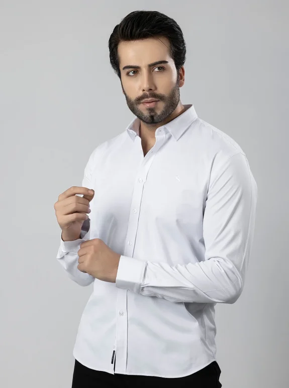 POLO AİR ERKEK UZUN KOL GÖMLEK SLİMFİT LİKRALI KUMAŞ PA-179 BEYAZ RENK PA-179-BM
