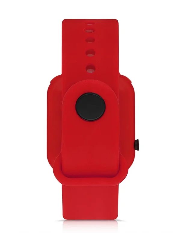Polo Air Silikon Kordon Dijital Renkli Işıklı Unisex Kol Saati Kırmızı Renk PL-1460B4