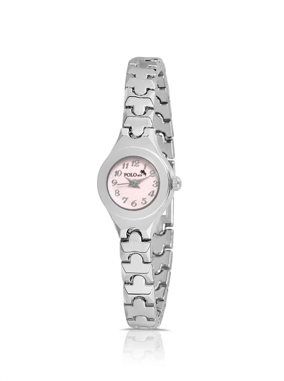 Rakamlı Klasik Minik Kadın Kol Saati Gümüş Pembe Renk Pl-1524B4X Gümüş-Pembe Pl-1524B4X
