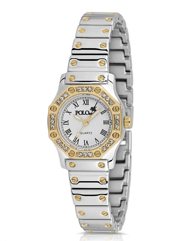 Romen Rakamlı Vintage Kadın Kol Saati Gümüş Gold Pl-1502B4X Gümüş-Gold Pl-1502B4X