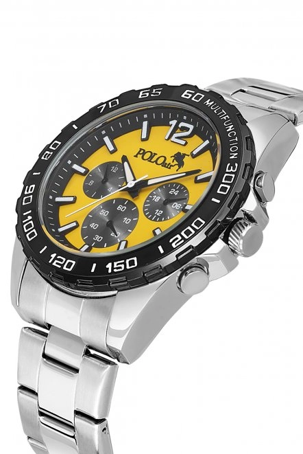 Spor Erkek Kol Saati Gümüş Sarı Siyah Pl-7046E5X Sarı Pl-7046E5X