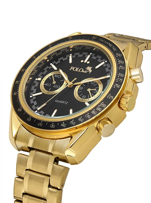 Spor Kasa Erkek Kol Saati Cüzdan Kemer Kartlık Çakmak Kombin Set Gold Taba Renk Pl-0991E4 Gold-Siyah-Taba Pl-0991E4