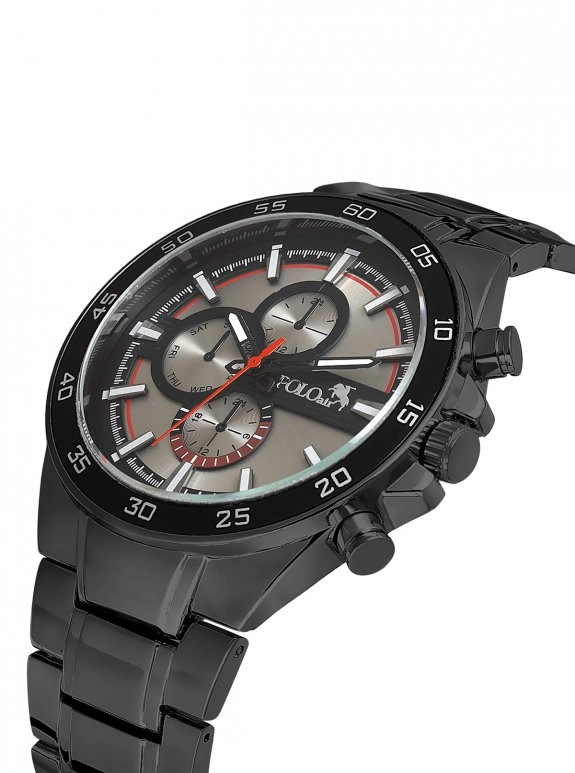 Spor Metal Erkek Kol Saati Siyah Antrasit Renk Pl-0961E1X