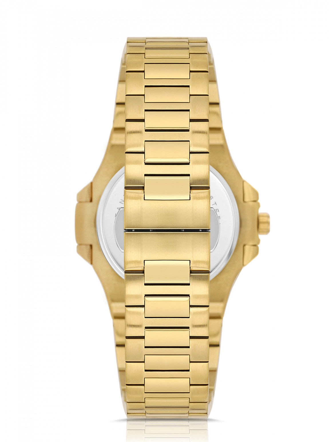 Takvimli Premium Çift Klipsli Erkek Kol Saati Gold Yeşil Renk Pl-7089E6X
